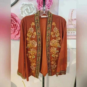 Belle Boho by Kim Gravel Embroidered Velvet Jacket